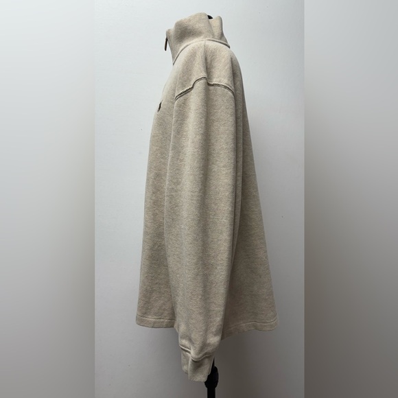 Polo Ralph Lauren Men’s Quarter Zip Mocha Heat Long Sleeve Sweater Size XL - Picture 3 of 9